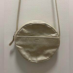 BAGGU bag - cross body - circle purse - metallic